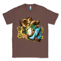 Chestnut Cow skull Cowboy boots hats sunflowers Classic Tee - HowdyJamesFarm