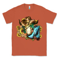 Copper Cow skull Cowboy boots hats sunflowers Classic Tee - HowdyJamesFarm
