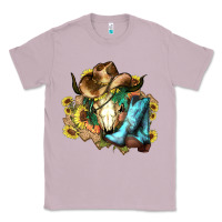 Lilac Cow skull Cowboy boots hats sunflowers Classic Tee - HowdyJamesFarm