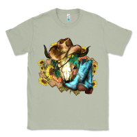 Matcha Cow skull Cowboy boots hats sunflowers Classic Tee - HowdyJamesFarm