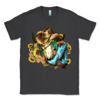 Smoke Cow skull Cowboy boots hats sunflowers Classic Tee - HowdyJamesFarm