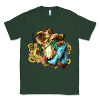 Sports Green Cow skull Cowboy boots hats sunflowers Classic Tee - HowdyJamesFarm