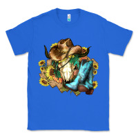 True Royal Cow skull Cowboy boots hats sunflowers Classic Tee - HowdyJamesFarm