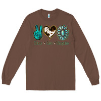 Chestnut Peace Love Turquoise Long Sleeve Tee - Jasminsmagicworld