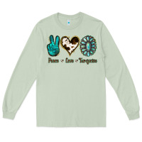 Matcha Peace Love Turquoise Long Sleeve Tee - Jasminsmagicworld