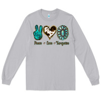 Moon Dust Peace Love Turquoise Long Sleeve Tee - Jasminsmagicworld
