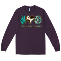 Plum Peace Love Turquoise Long Sleeve Tee - Jasminsmagicworld