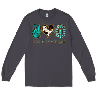 Smoke Peace Love Turquoise Long Sleeve Tee - Jasminsmagicworld