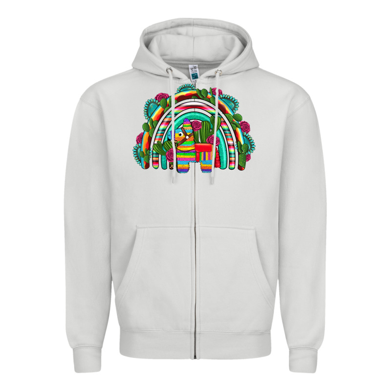 Mexican Pinata Rainbow Zipper Hoodie by Artiststas | Teevron
