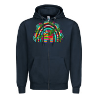 Navy mexican pinata rainbow Zipper Hoodie - Artiststas