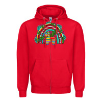 Red mexican pinata rainbow Zipper Hoodie - Artiststas