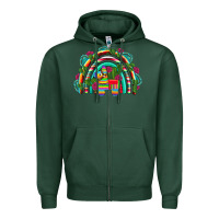 Sports Green mexican pinata rainbow Zipper Hoodie - Artiststas