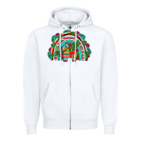 White mexican pinata rainbow Zipper Hoodie - Artiststas