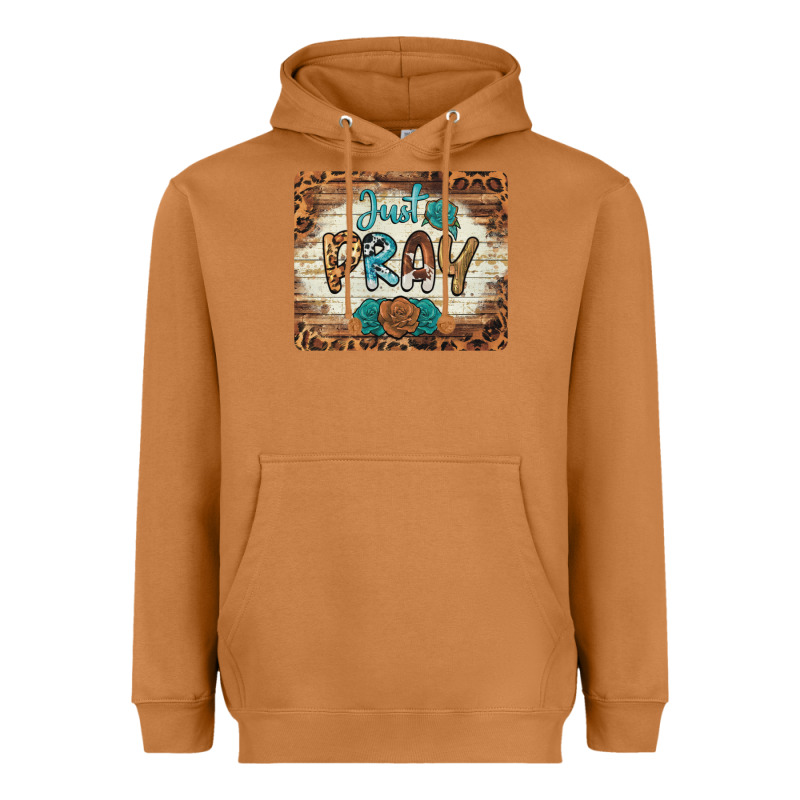 Just Pray Mousepad Heavyweight Hoodie by BarkalooDesign | Teevron
