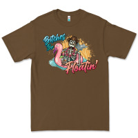 Cacao Bitches be floatin' skeleton summer Premium Tee - NancyCooperArtShop