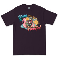 Plum Bitches be floatin' skeleton summer Premium Tee - NancyCooperArtShop