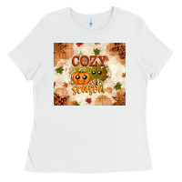 White Fall Cozy Season Ladies Tee - texasbilliewilder