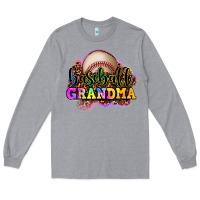 Heather Grey baseball grandma Long Sleeve Tee - OliviaCreatesArt