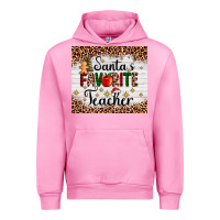 Fuchsia Pink santa's favorite teacher Urban Hoodie - AdoDesignShop