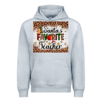 Heather Grey santa's favorite teacher Urban Hoodie - AdoDesignShop