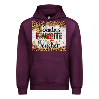 Mauve Wine santa's favorite teacher Urban Hoodie - AdoDesignShop