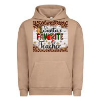 Pigment Burro santa's favorite teacher Urban Hoodie - AdoDesignShop