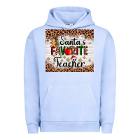 Pigment Grape Ice santa's favorite teacher Urban Hoodie - AdoDesignShop