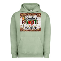 Santa's Favorite Teacher Urban Hoodie | Teevron