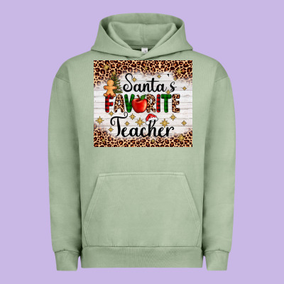 Santa's Favorite Teacher Urban Hoodie Designed By Adodesignshop