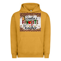 Pigment Peanut Butter santa's favorite teacher Urban Hoodie - AdoDesignShop