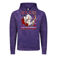 Cloud Purple my cat is my valentine Vintage Hoodie - OliviaCreatesArt