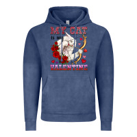 Vintage Denim my cat is my valentine Vintage Hoodie - OliviaCreatesArt