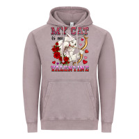 My Cat Is My Valentine Vintage Hoodie | Teevron