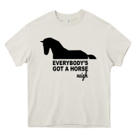 Cream everybody's gotta horse neigh Heavy Core Tee - Bettercallsaul