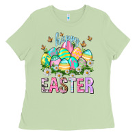 Matcha Happy Easter with eggs Ladies Tee - NancyCooperArtShop