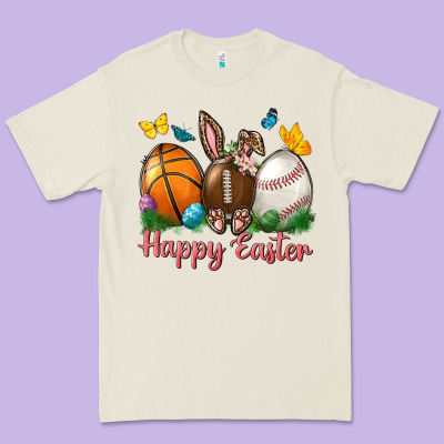 Happy Easter Sports With Butterfly Premium Tee Designed By Nancycooperartshop