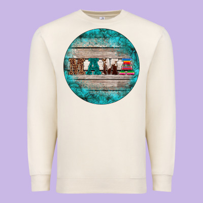 Western Turquoises Mama Ornament Premium Sweatshirt Designed By Barkaloodesign