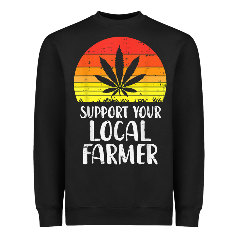 Local Support Farmer Weed Cannabis Retro 420 Thc Stoner Gift Heavyweight Sweatshirt by longCreatives | Teevron