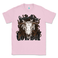 Bubblegum Pink Simmer down Cowboy Classic Tee - HowdyJamesFarm