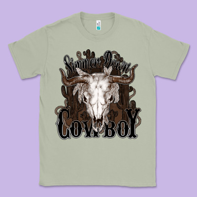 Simmer Down Cowboy Classic Tee Designed By Howdyjamesfarm