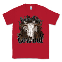 Red Simmer down Cowboy Classic Tee - HowdyJamesFarm