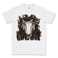 White Simmer down Cowboy Classic Tee - HowdyJamesFarm