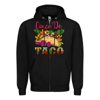 Black cinco de taco Zipper Hoodie - Artiststas