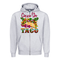 Heather Grey cinco de taco Zipper Hoodie - Artiststas