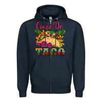 Navy cinco de taco Zipper Hoodie - Artiststas