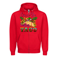 Red cinco de taco Zipper Hoodie - Artiststas
