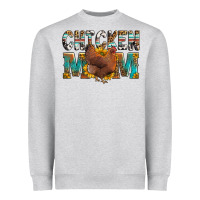 Heather Grey chicken mom Heavyweight Sweatshirt - LillyAllenDesigns