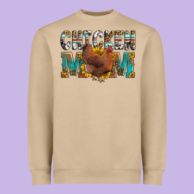 Chicken Mom Heavyweight Sweatshirt Designed By Lillyallendesigns