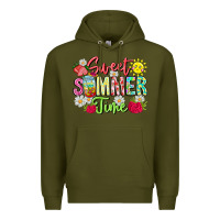 Army Green Sweet Summer Time Premium Hoodie - CowhideDigitalArt