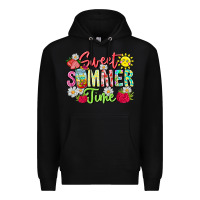 Black Sweet Summer Time Premium Hoodie - CowhideDigitalArt